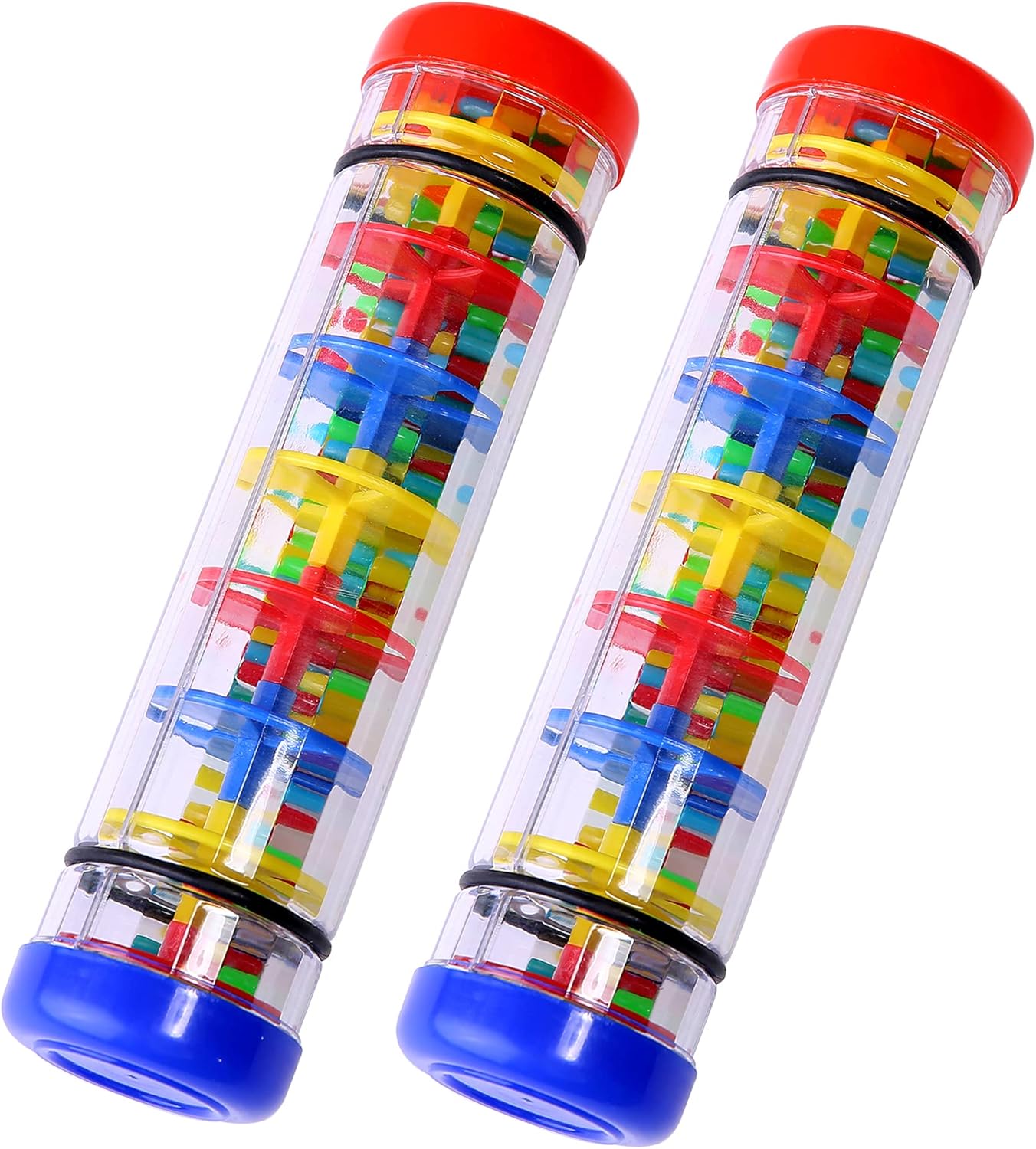 Read more about the article 2 Pack Rainmaker Rain Stick Musical Instrument for Babies, Toddlers and Kids, 8 Inch Rainfall Rattle Tube Rainstick Shaker Toy