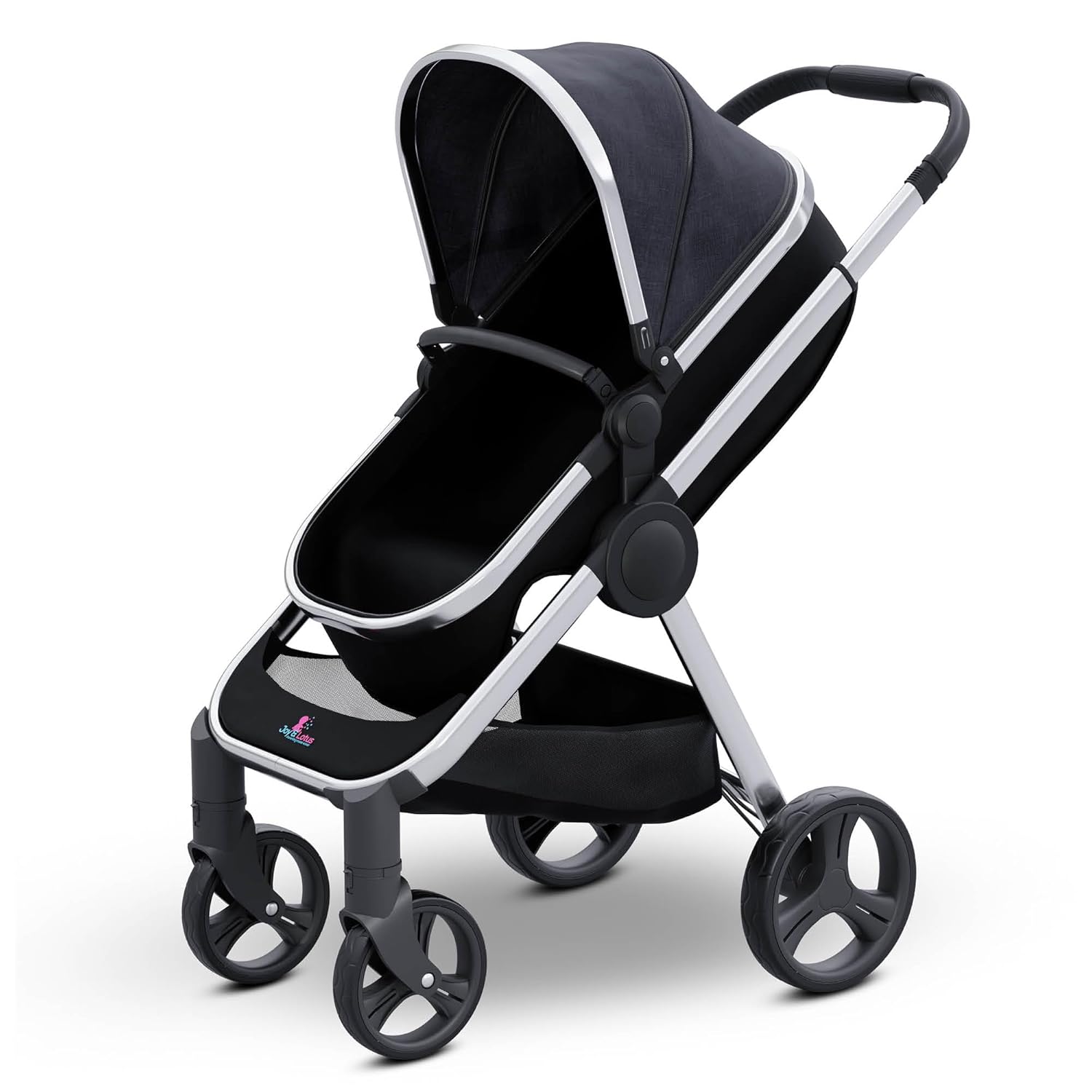 Read more about the article 2 in 1 Convertible Baby Stroller, Folding High Landscape Infant Carriage, Newborn Reversible Bassinet Pram, Adjustable Canopy, Anti-Shock Toddler Pushchair Dark Grey