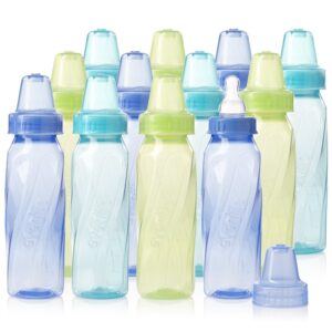 Read more about the article Evenflo Feeding Classic Bottles Tinted Plastic Standard Neck Bottles for Baby, Infant and Newborn – Teal/Green/Blue, 8 Ounce (Pack of 12)