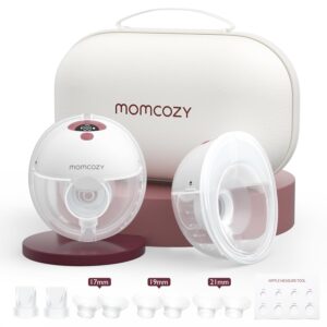 Read more about the article Momcozy Breast Pump Hands Free M5, Wearable Breast Pump of Baby Mouth Double-Sealed Flange with 3 Modes & 9 Levels, Electric Breast Pump Portable – 24mm, 2 Pack Cozy Red