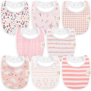 Read more about the article 8-Pack Organic Baby Bibs for Boys, Girls – Soft Cotton Drooling and Teething Baby Bibs, Baby Girl Bibs, Baby Boy Bibs, Baby Drool Bibs for Baby Girl, Boy, Newborn Infant Bibs (Sweet Charm)