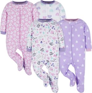 Read more about the article Onesies Brand baby-girls 4-pack Sleep ‘N Play Footies Multi Pack