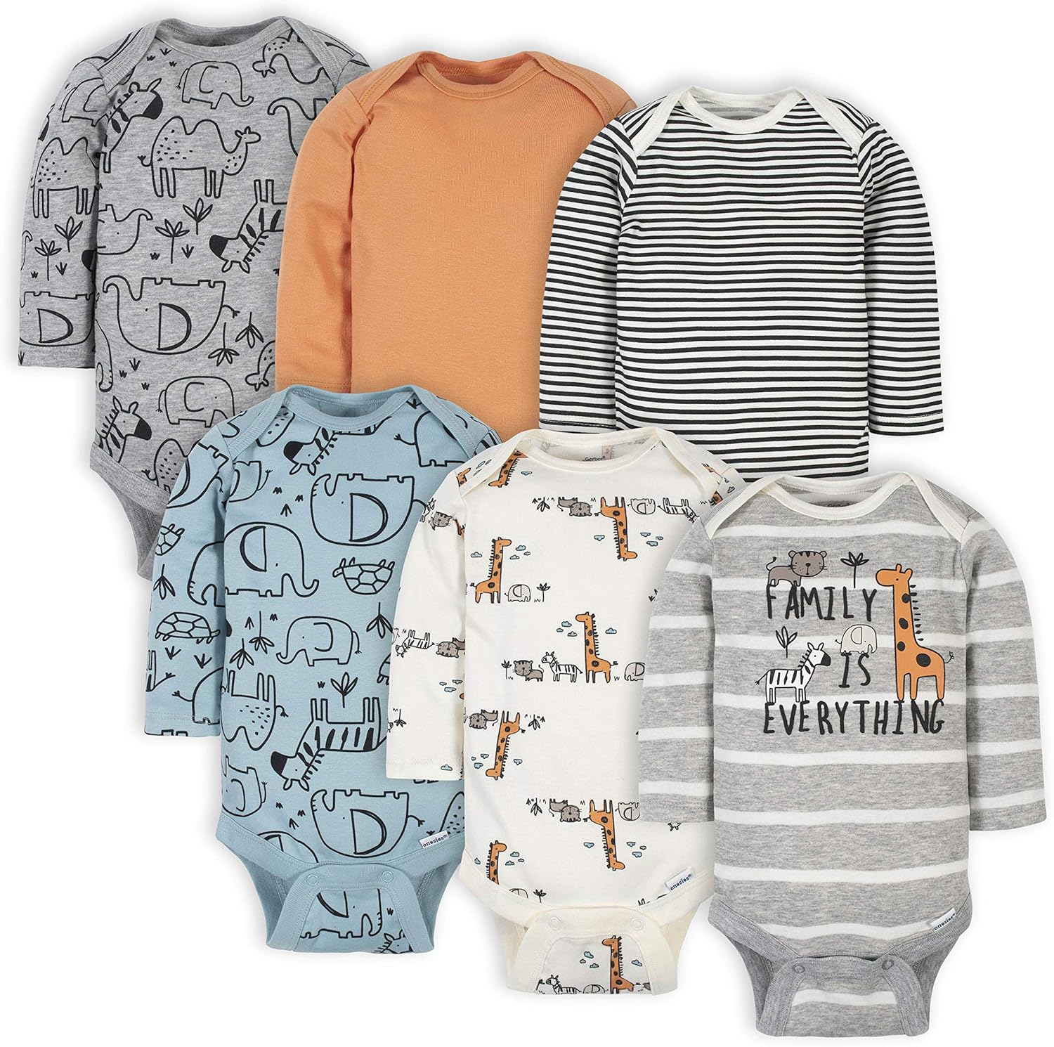 Read more about the article Gerber Baby-Boys 6-Pack Long-Sleeve Onesies Bodysuit