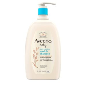 Read more about the article Aveeno Baby Daily Moisture Gentle Bath Wash & Shampoo with Natural Oat Extract, Hypoallergenic, Tear-Free & Paraben-Free Formula For Sensitive Hair & Skin, Lightly Scented, 33 fl. oz