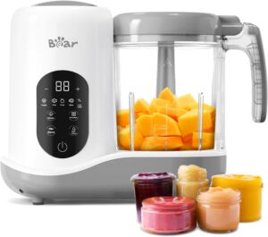 Read more about the article BEAR 2024 Baby Food Maker | One Step Baby Food Processor Steamer Puree Blender | Auto Cooking & Grinding | Baby Food Puree Maker with Self Cleans | Touch Screen Control, White