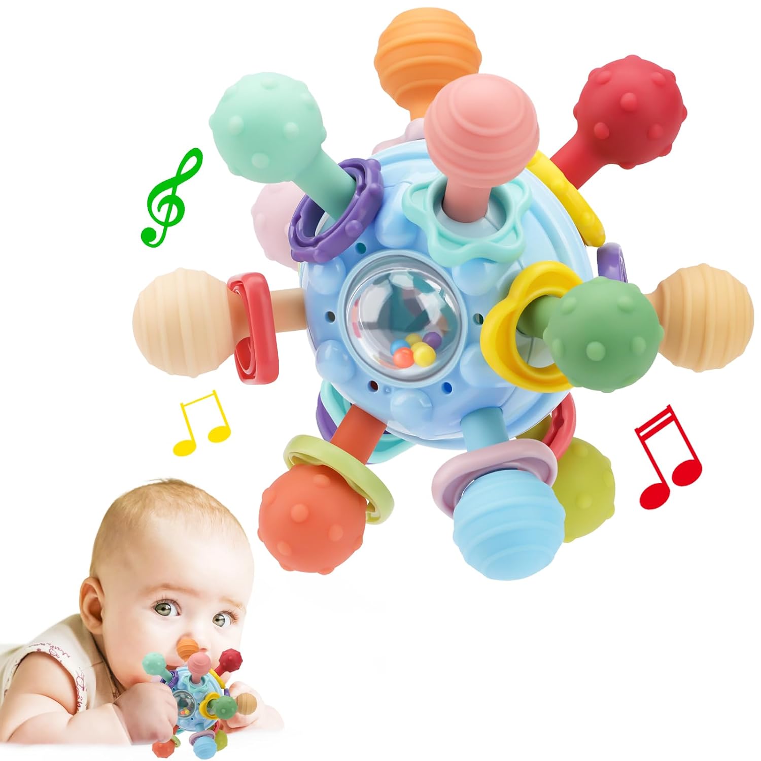 Read more about the article Baby Montessori Sensory Toys for 0-6 6-12 Months, Food Grade Teething Toys for Babies 0 3 6 9 12 18 Months, Newborn Infant Learning Developmental Toys Gifts for 1 2 Year Old Boys Girls