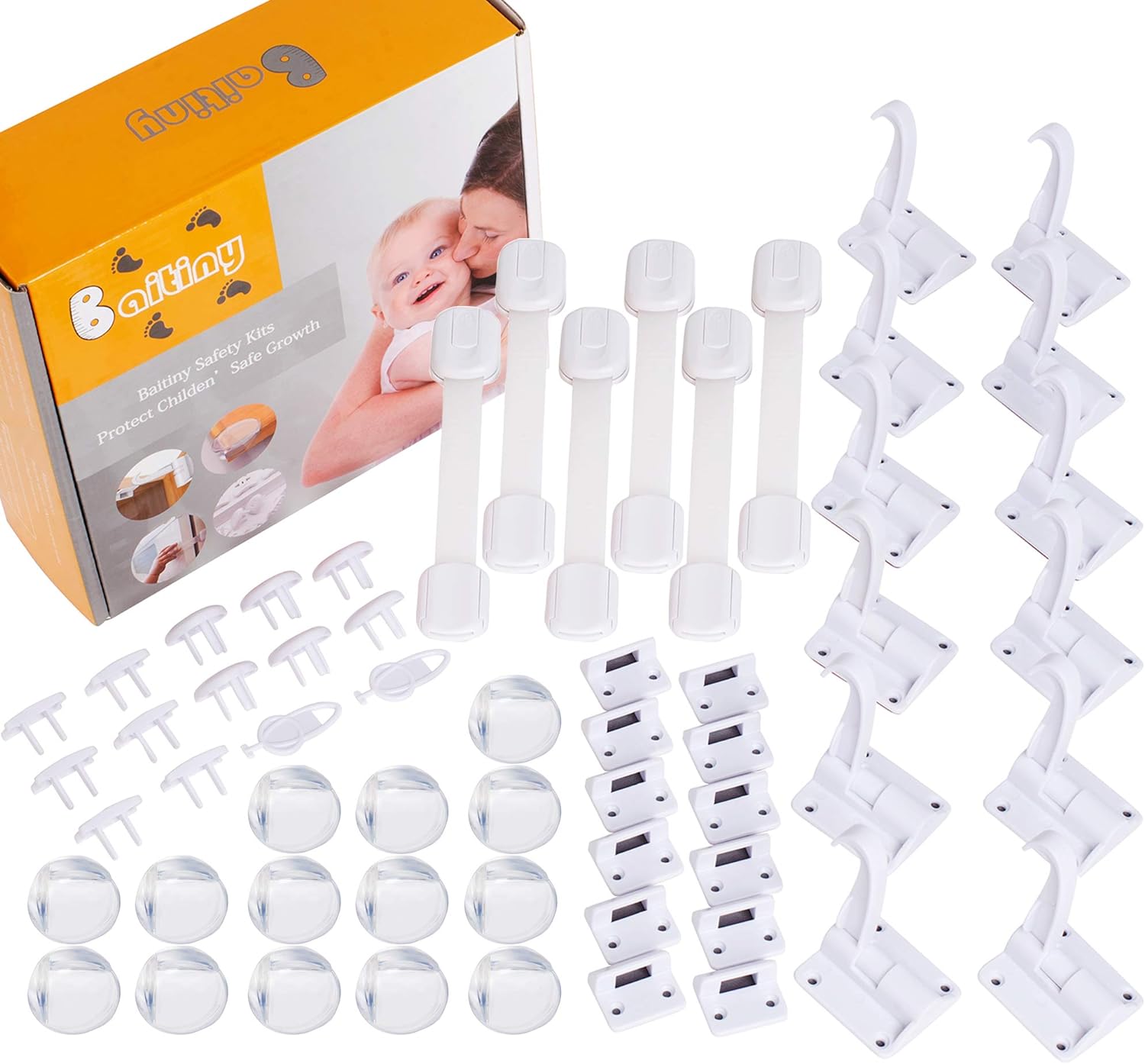 Read more about the article Baby Proof Kit, 58 Packs Baby Proofing Kit Essentials Child Proofing Appliance with Cabinet Locks, Corner Guards and Outlet Covers – All-in-one Super Value Child Proof Kit