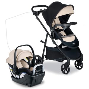 Read more about the article Britax Willow Brook S+ Baby Travel System, Infant Car Seat and Stroller Combo with Alpine Base, ClickTight Technology, SafeWash Insert and Cover, Sand Onyx