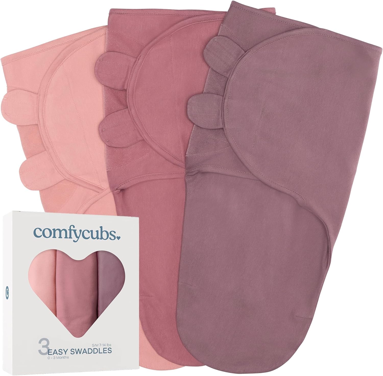 Read more about the article Comfy Cubs Swaddle Blanket Baby Girl Boy Easy Adjustable 3 Pack Infant Sleep Sack Wrap Newborn Babies (Small 0-3 Months, Blush, Mauve, Mulberry)