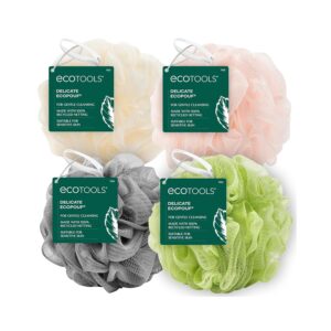 Read more about the article EcoTools Delicate EcoPouf 4 Pack, Loofah Sponge for Bath & Shower, Recycled Netting, Gentle Exfoliation, Pouf for Body Wash, Eco-Friendly Bath Accessory, Cruelty-Free, Color May Vary, (60g Each)