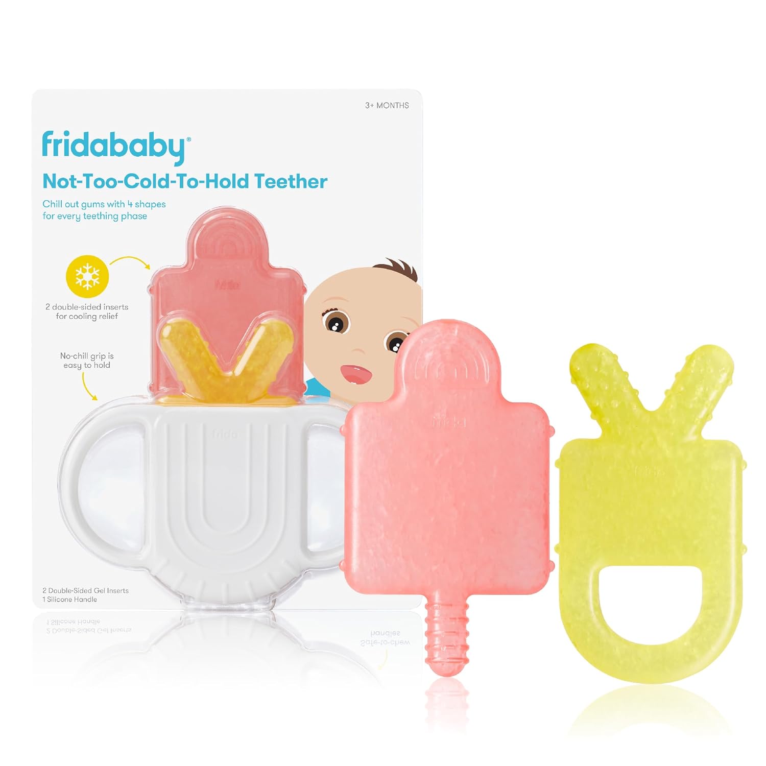 Read more about the article Frida Baby Teething Relief Not-Too-Cold-to-Hold Baby Teether BPA-Free Silicone Teething Toys