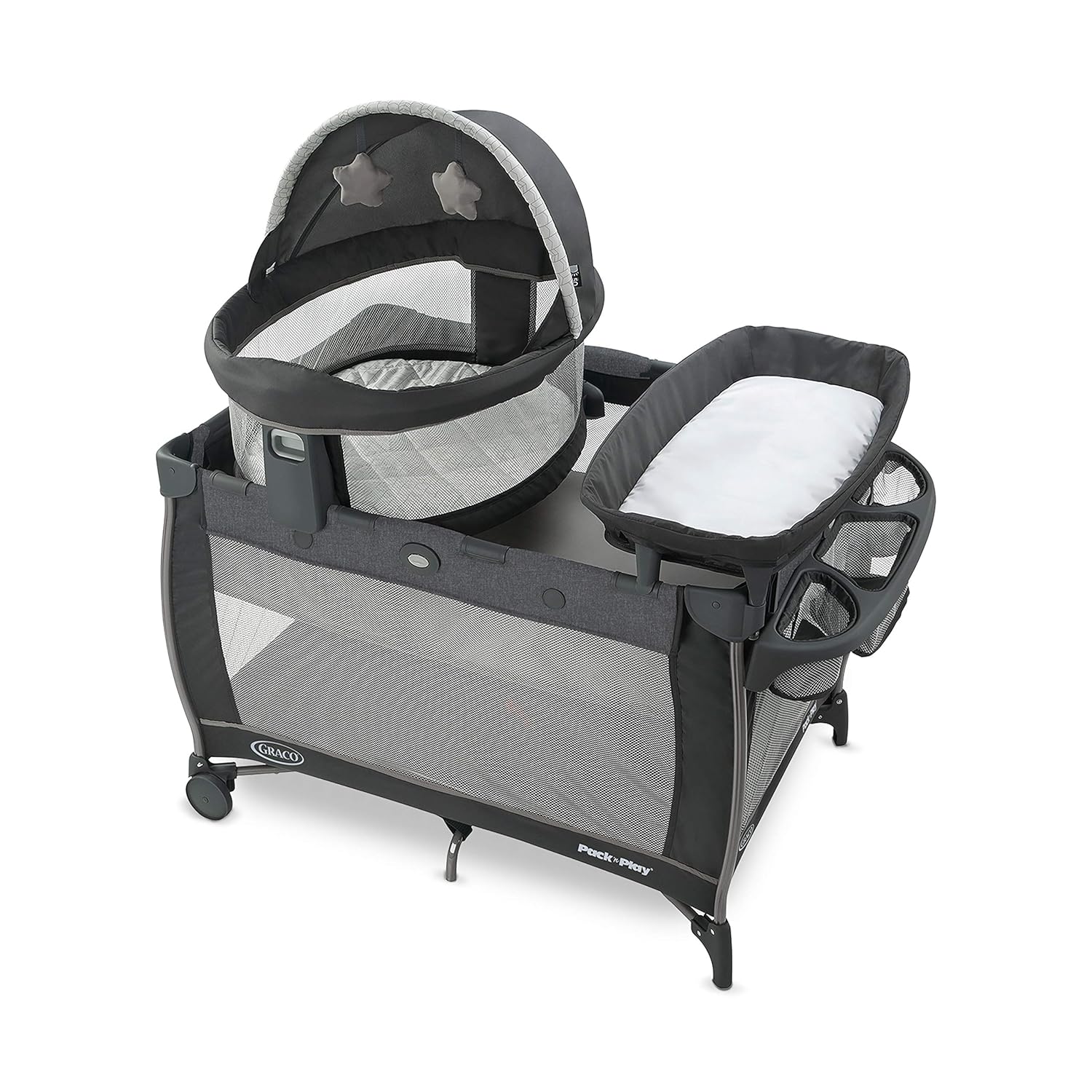 Read more about the article Graco Pack n Play Dome LX Playard with Baby Bassinet, Lightweight Portable Crib, Push-Button Fold Travel Crib, Redmond, Convertible