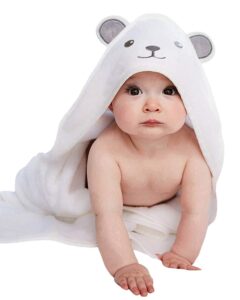 Read more about the article HIPHOP PANDA Hooded Towel – Rayon Made from Bamboo, Bath Towel with Bear Ears for Newborn, Babie, Toddler, Infant – Absorbent Large Baby Towel – Bear, 37.5 x 37.5 Inch