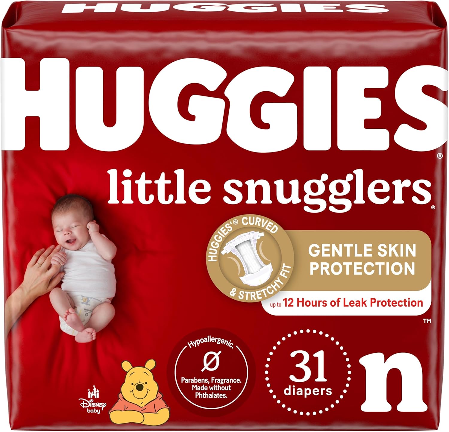 You are currently viewing Huggies Newborn Diapers, Little Snugglers Baby Diapers, Size Newborn (up to 10 lbs), 31 Count