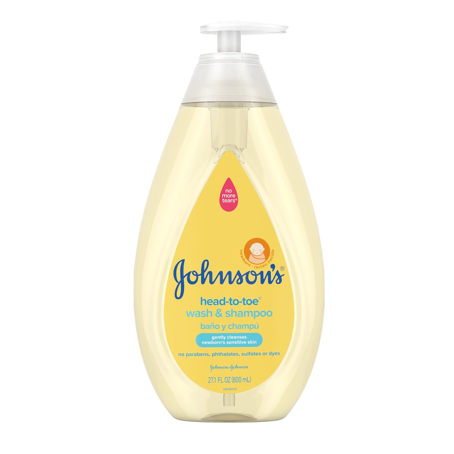 Read more about the article Johnson’s Head-to-Toe Gentle Tear-Free Baby & Newborn Wash & Shampoo, Sulfate-, Paraben- Phthalate- & Dye-Free, Hypoallergenic Wash for Sensitive Skin & Hair, 27.1 fl. Oz