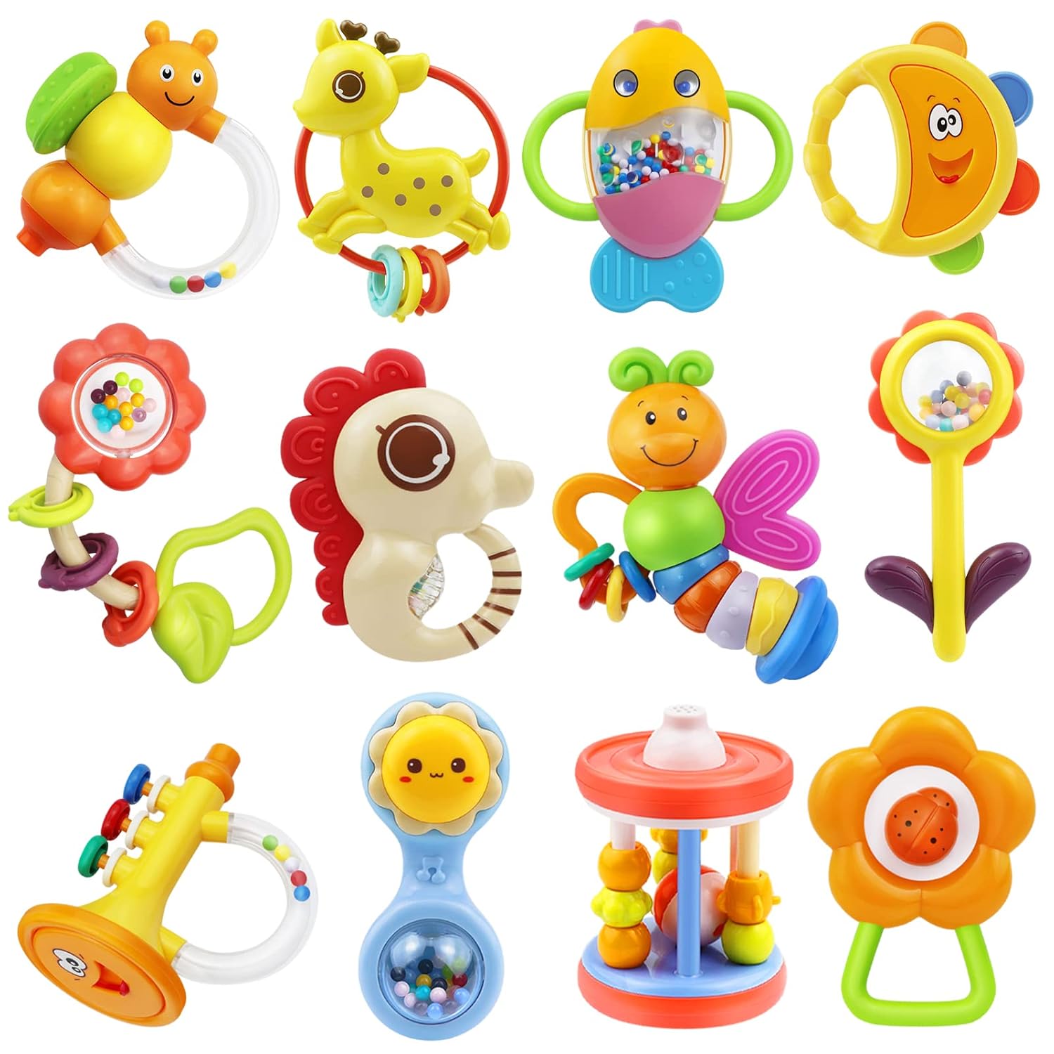 You are currently viewing MOONTOY 12pcs Baby Rattles Set Teething toys for Babies 0-6 Months Infant Baby Toys 6 to 12 Months, Baby Teether Chew Newborn Toys 0 1 2 3 4 5 6 7 8 9 10 11 12 Month Old Toys for Babies Boy Girl Gifts