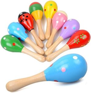 Read more about the article Mini Wooden Maracas Rattles Egg Shaker Kids Musical Party Favor Kid Baby Shaker Sand Hammer Toy (Random Color Pattern)