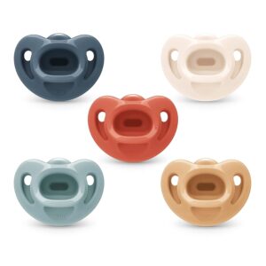 Read more about the article NUK Comfy Orthodontic Pacifiers, 0-6 Months, Timeless Collection, 5 Count (Pack of 1)