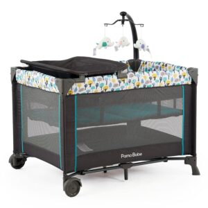 Read more about the article Pamo Babe Portable Crib for Baby, Portable Baby Playpen with Bassinet and Changing Table