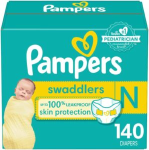 Read more about the article Pampers Swaddlers Newborn Diapers – Size 0, 140 Count, Ultra Soft Disposable Baby Diapers