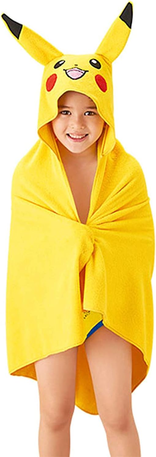 Read more about the article Pokemon Pikachu Bath/Pool/Beach Soft Cotton Terry Hooded Towel Wrap, 24″ x 50″, By Franco Kids