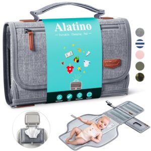 Read more about the article Portable Diaper Changing Pad for Baby, Detachable Travel Changing Pad with Baby Wipes Pocket, Gifts for Baby Shower, Newborn Girls and Boys (Grey)