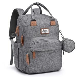 Read more about the article RUVALINO Diaper Bag Backpack, Multifunction Travel Pack Maternity Baby Changing Bags, Large Capacity, Waterproof, Gray