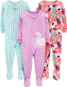 Read more about the article Simple Joys by Carter’s Girls’ 3-Pack Snug Fit Footed Cotton Pajamas