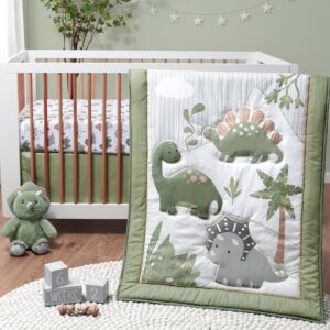 Read more about the article The Peanutshell Baby Crib Bedding Set for Boys, Dinosaur Nursery Decor, Camo Sage Green, Crib Comforter Set, 3 Pieces