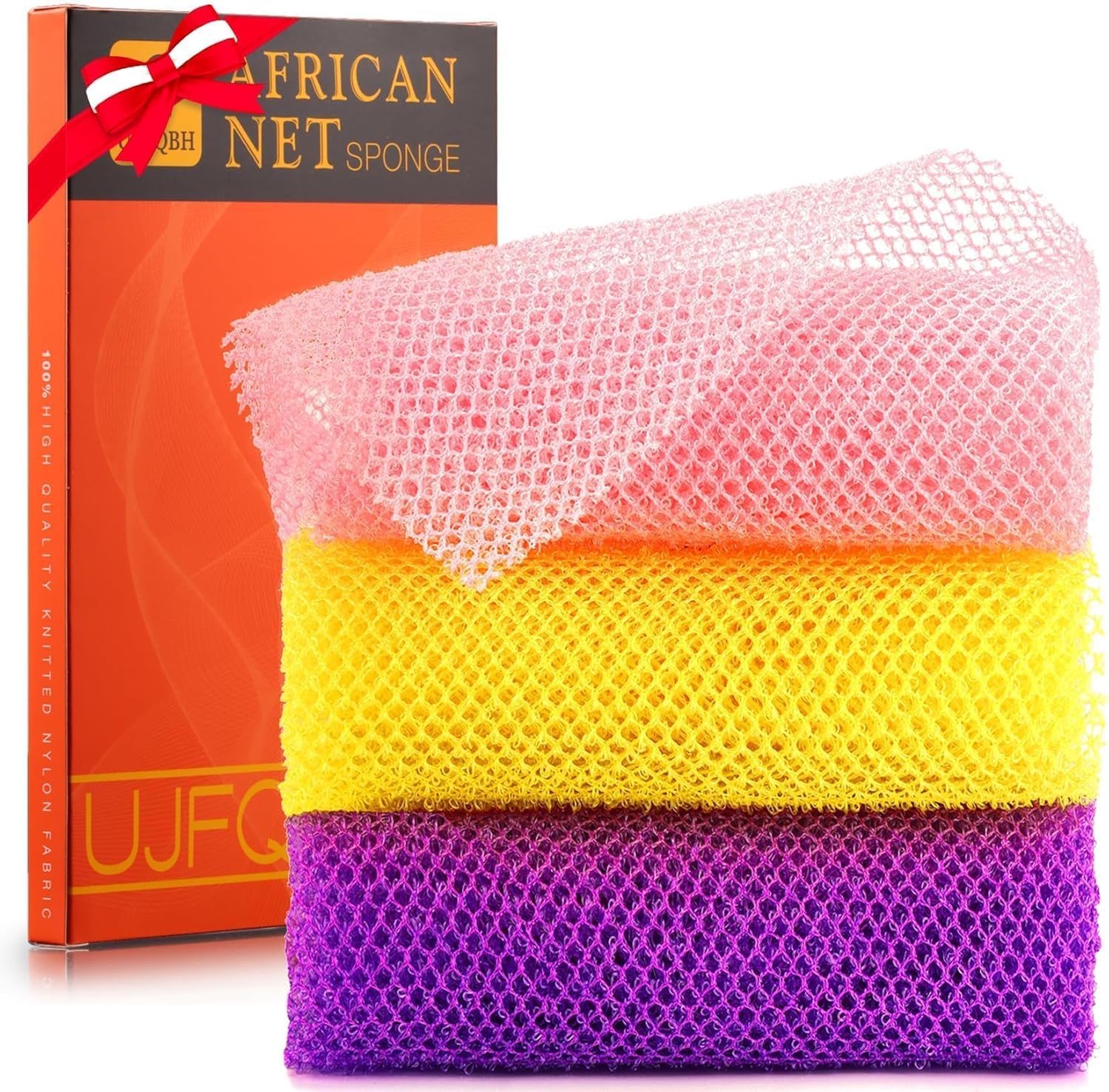 Read more about the article UJFQBH 3 Pieces African Bath Sponge African Net Long Net Bath Sponge Exfoliating Shower Body Scrubber Back Scrubber Skin Smoother,Great for Daily Use (Pink,Yellow,Purple)