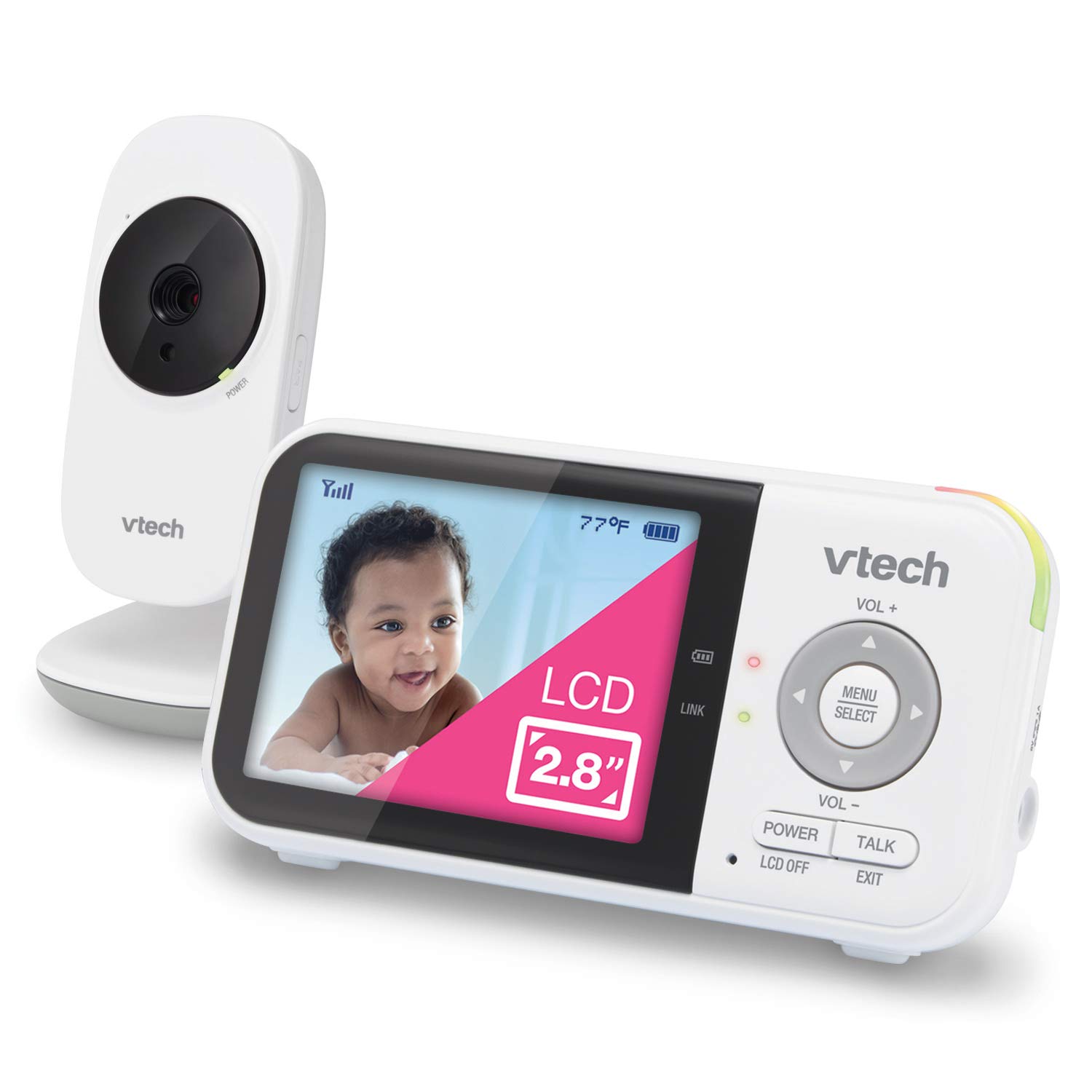 Read more about the article VTech VM819 Baby Monitor, 2.8” Screen, Night Vision, 2-Way Audio, Temperature Sensor and Lullabies, Secure Transmission No WiFi