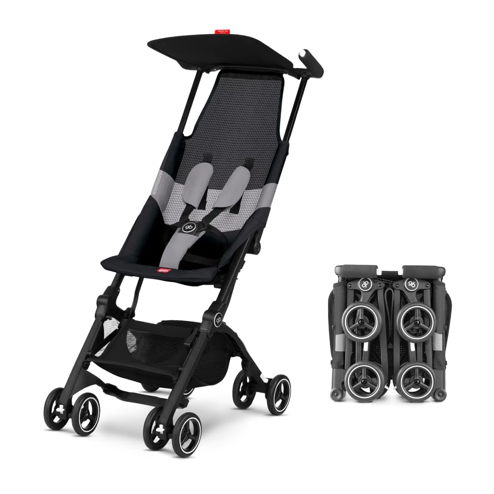 Read more about the article gb Pockit Air All Terrain Ultra Compact Lightweight Travel Stroller with Breathable Fabric in Velvet Black