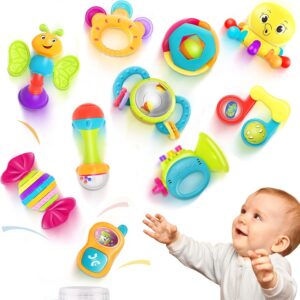 Read more about the article iPlay, iLearn 10pcs Baby Rattles Toys Set, Infant Grab Shake Rattle, Sensory Teether, Babies Development Learning Music Toy, Newborn First Birthday Gift 0 1 2 3 4 5 6 7 8 9 10 12 Month Boy Girl