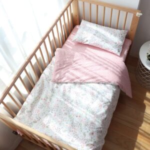 Read more about the article 100% Cotton Crib Bedding Set for Baby Boys Girls,3 Pcs Baby Bed Linen Include Duvet Cover,Fitted Sheet,Pillowcase,Nursery Decoration,No Filler(Pink)