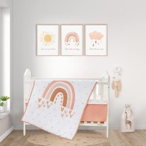 Read more about the article 3 Piece Rainbow Boho Crib Bedding Set – Standard Size Nursery Bedding for Boys and Girls with Crib Sheet, Comforter & Crib Skirt