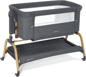 Read more about the article ANGELBLISS 3 in 1 Baby Bassinet, Rocking Bassinets Bedside Sleeper with Comfy Mattress and Wheels, 6 Height Adjustable Easy Folding Portable Bedside Crib for Newborn Infant