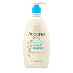 Read more about the article Aveeno Baby Daily Moisture Gentle Body Wash & Shampoo with Oat Extract, 2-in-1 Baby Bath Wash & Hair Shampoo, Tear- & Paraben-Free for Hair & Sensitive Skin, Lightly Scented, 18 fl. oz