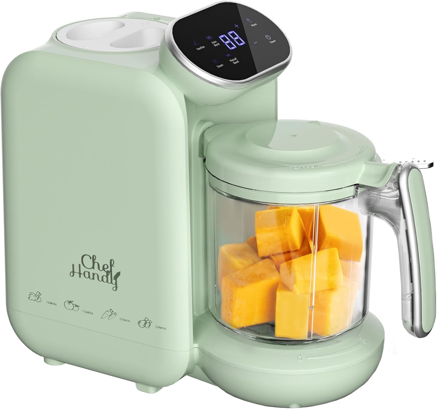 Read more about the article Baby Food Maker, 5 in 1 Baby Food Processor with Steaming Basket, Auto Cooking & Grinding, Touch Screen Control, Baby Steamer and Blender, Baby Food Puree Maker Warmer Mills Machine (Green)