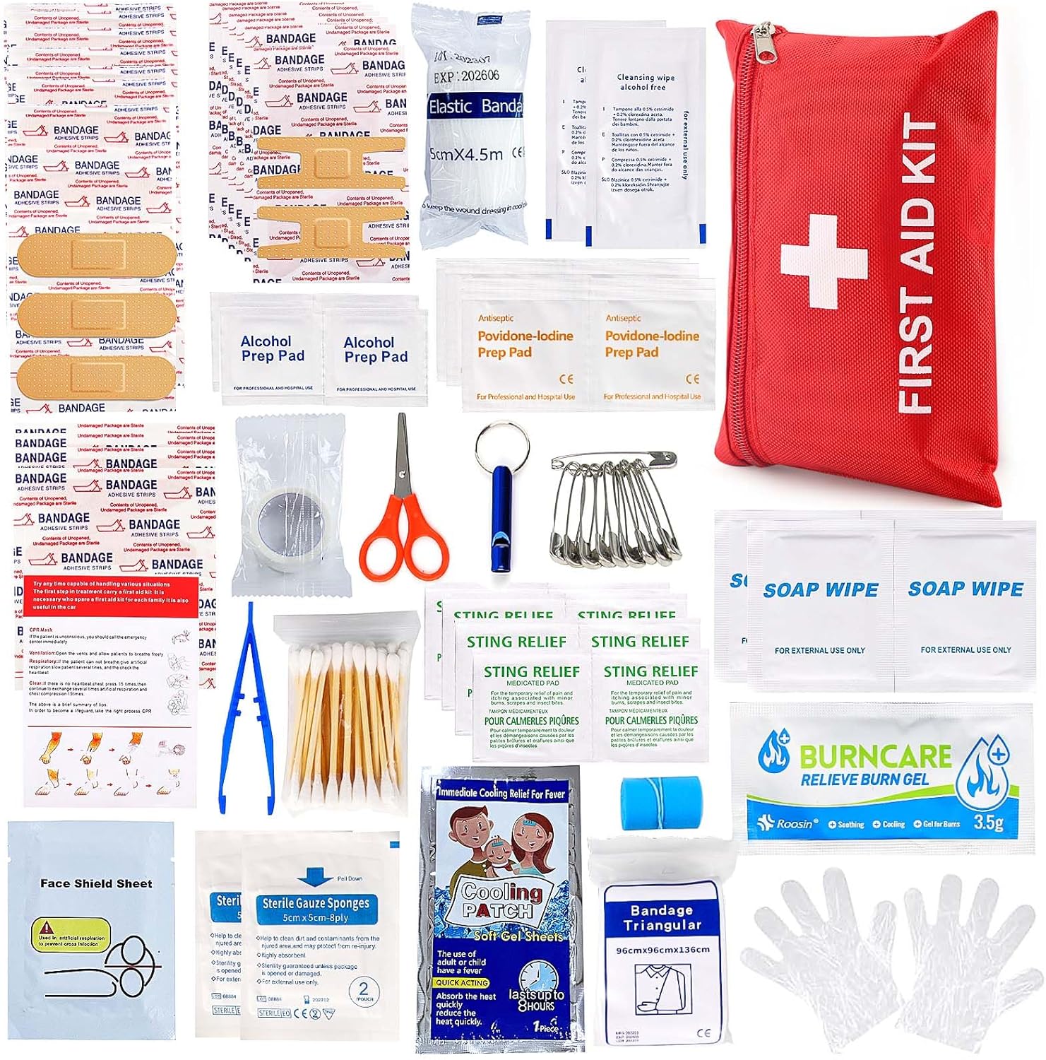 Read more about the article First Aid Kit for Home Car Travel 107 Piece Emergency Kits for Hiking Camping Small Trauma Kit for Boat Vehicle Lightweight Compact Pocket Aid Kit for Sports Outdoor Survival