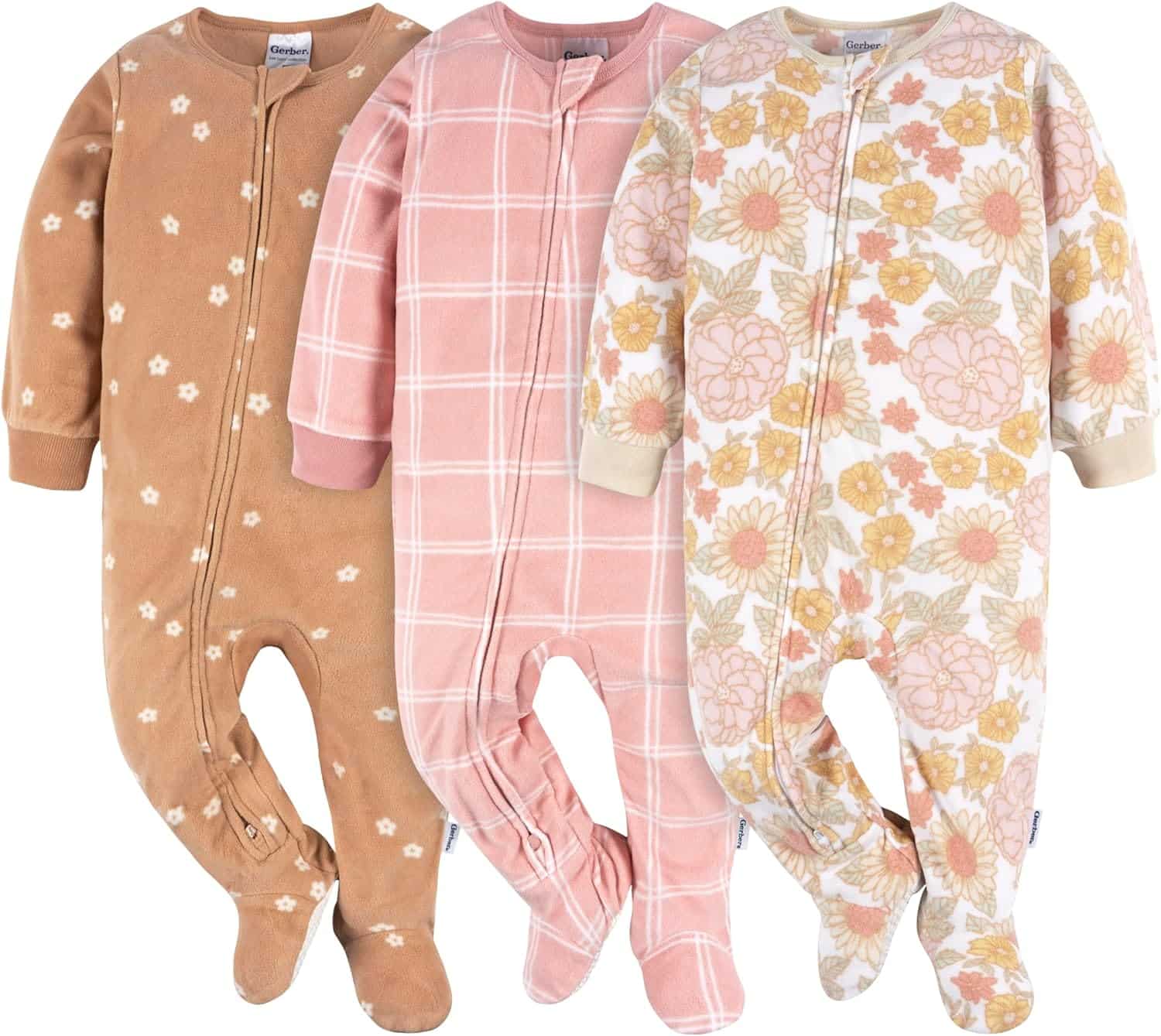 Read more about the article Gerber Baby Girls’ Flame Resistant Fleece Footed Pajamas 3-Pack