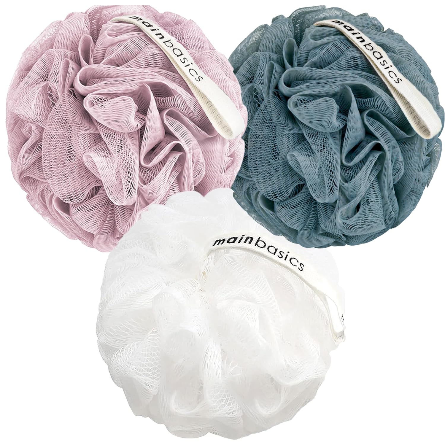 Read more about the article MainBasics Bath Shower Loofah Sponge Pouf Body Scrubber Exfoliator Body Wash Sponge (Set of 3, Airy Blossom)