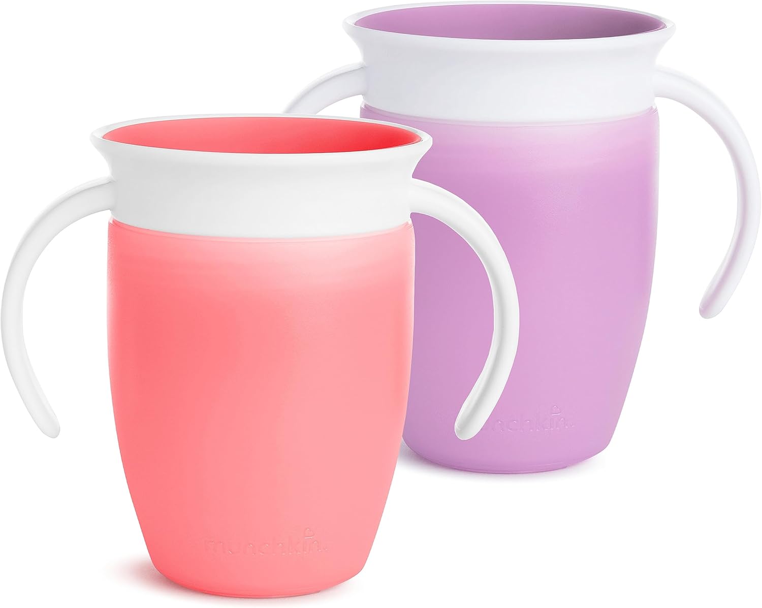 Read more about the article Munchkin® Miracle® 360 Trainer Sippy Cup with Handles, Spill Proof, 7 Ounce, 2 Pack, Pink/Purple