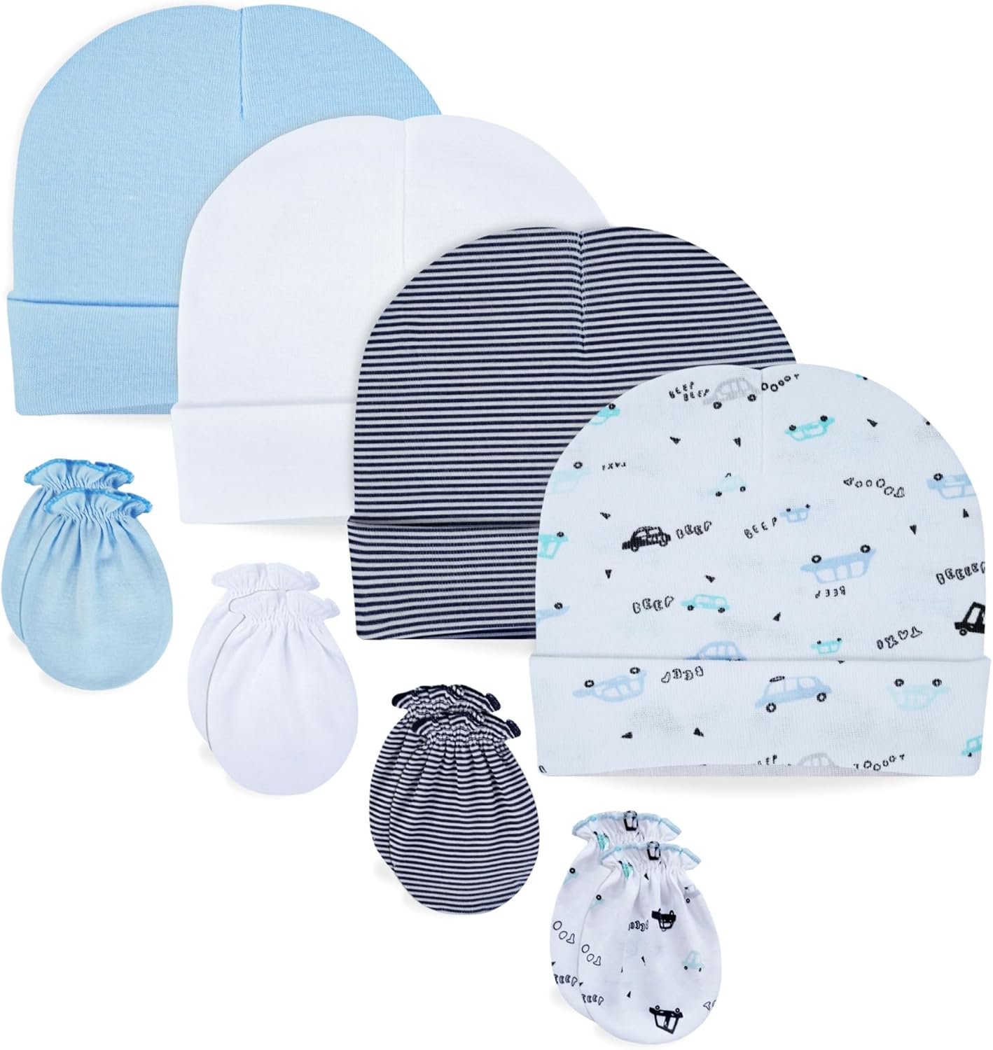 Read more about the article RATIVE No Scratch Mittens and Caps 100% Cotton for Newborn Baby 0-6 Months Boys Girls