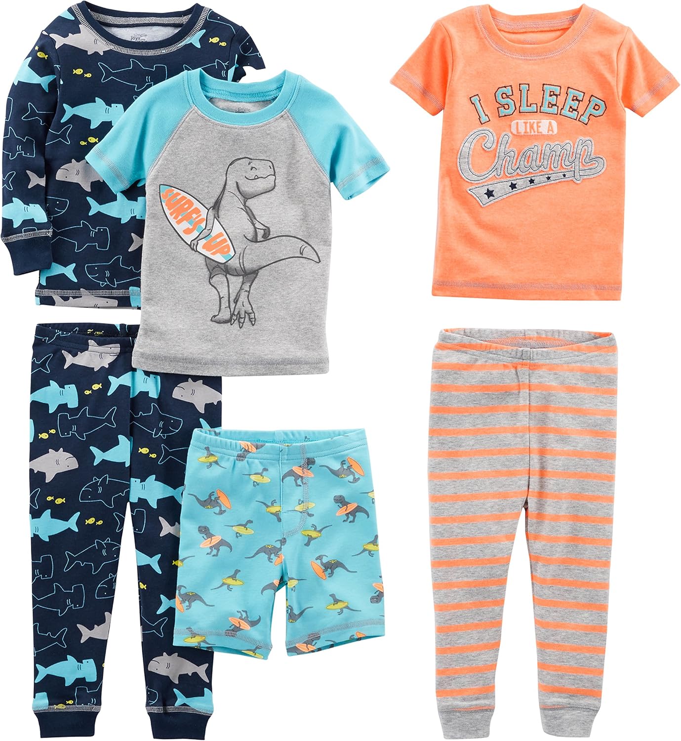 Read more about the article Simple Joys by Carter’s Boys’ 6-Piece Snug Fit Cotton Pajama Set