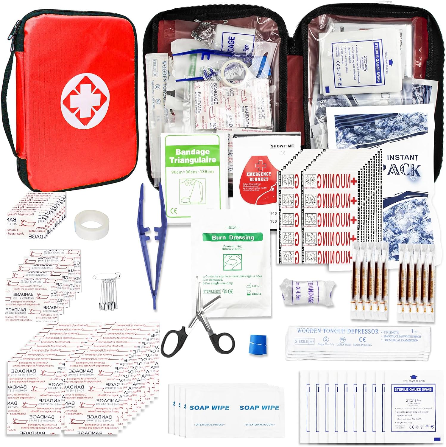 Read more about the article Travel-First Aid-Kit Car-Home 300PCS Survival-Kit Outdoor-Adventure – Small Portable Red Emergency Essential Sets Office Hiking Camping Business Public Must Have First Aid Gear Equipment 1st Aid