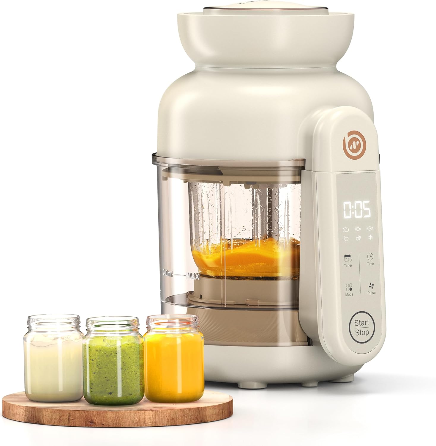 Read more about the article Auto Baby Food Maker, Glass Baby Food Mills, Baby Blender & Steamer and Puree Maker with Auto Cooking, Easy Cleaning, Dishwasher Safe, Cook at Home, Touch Screen Control