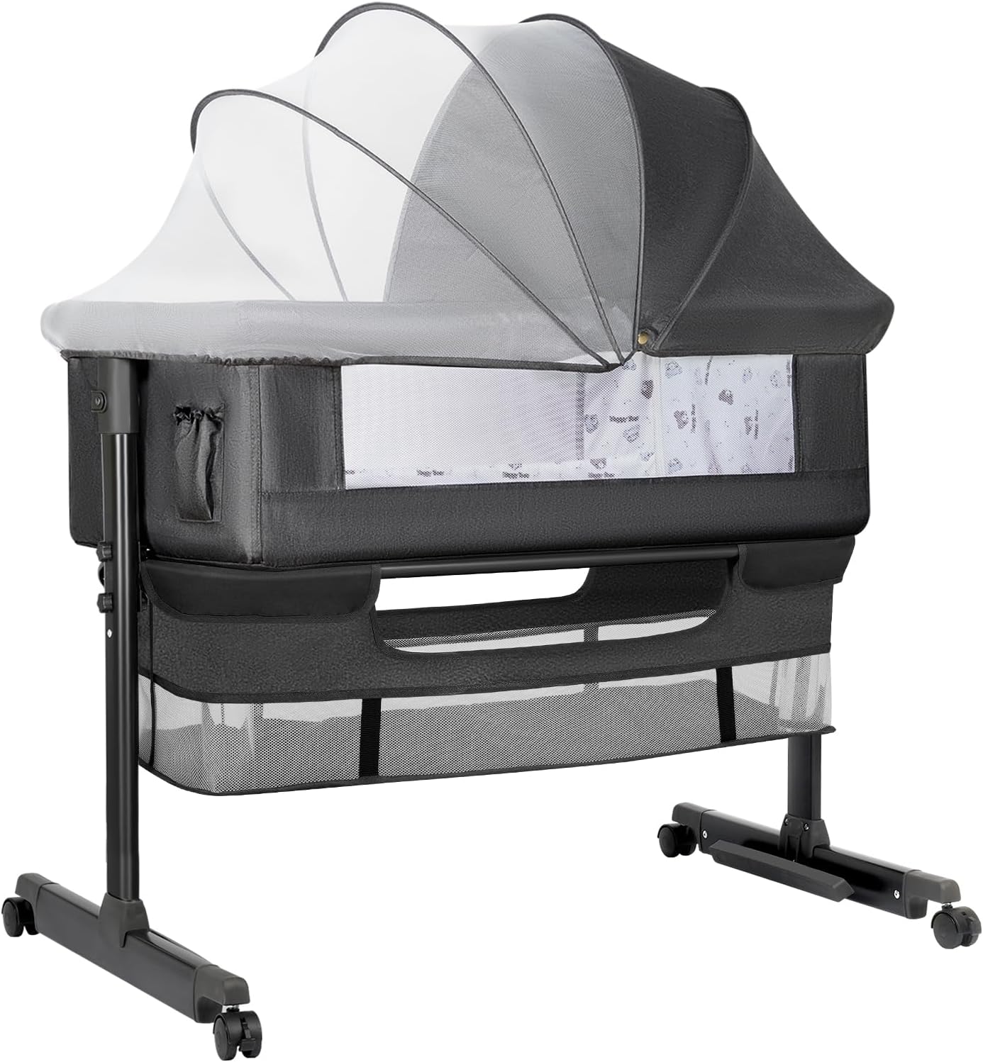 You are currently viewing Baby Bassinet, Baby Basinet Bedside Sleeper, Easy to Fold Portable Crib Side Bassinet 2024new Style Girl/boy bassinets (Dark Gray)