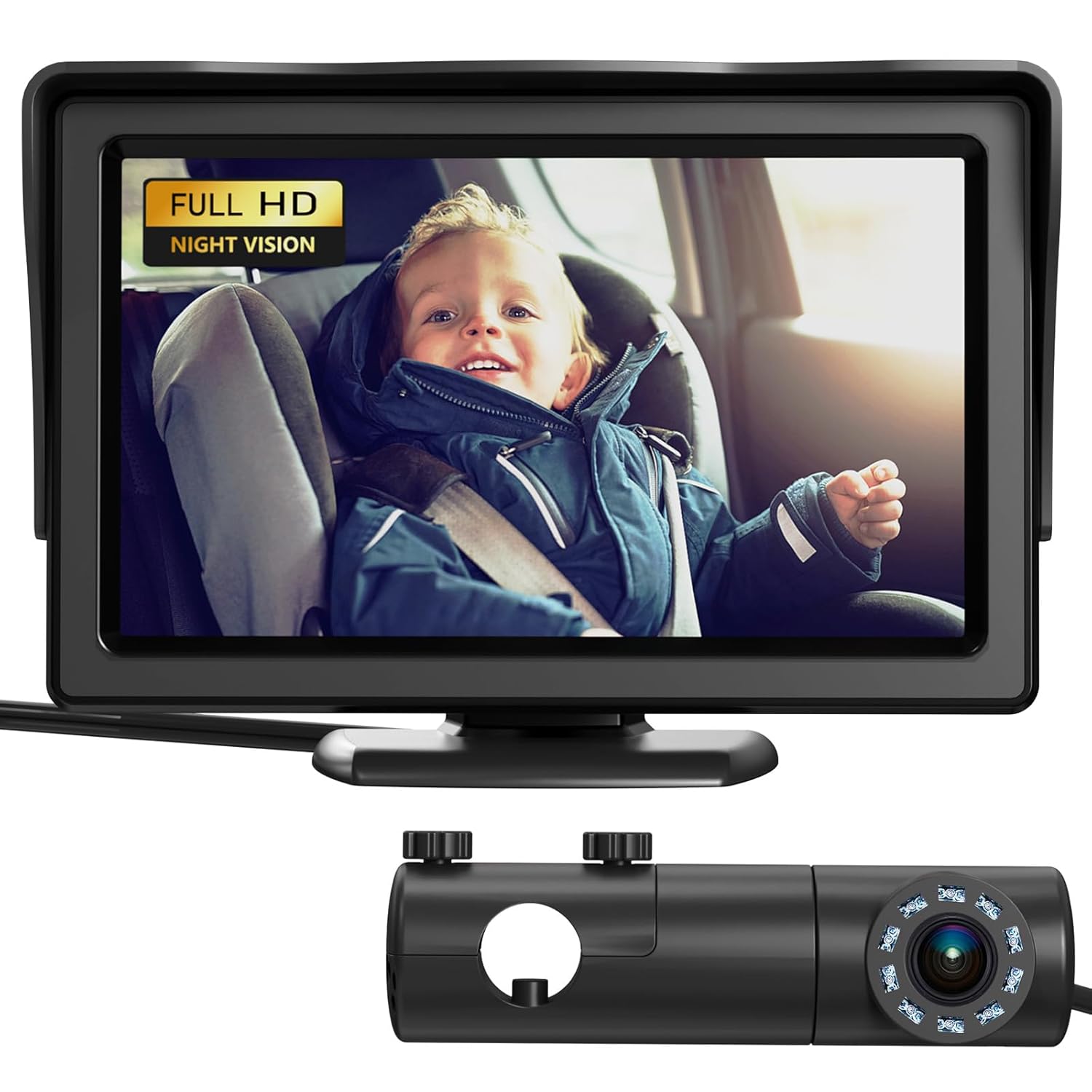 You are currently viewing Baby Car Camera, HD Display Baby Car Mirror with Night Vision Feature, 4.3 inch Baby Car Monitor with Wide Clear View, Baby Car Seat Mirror Camera Rear Facing to Observe Baby’s Every Move