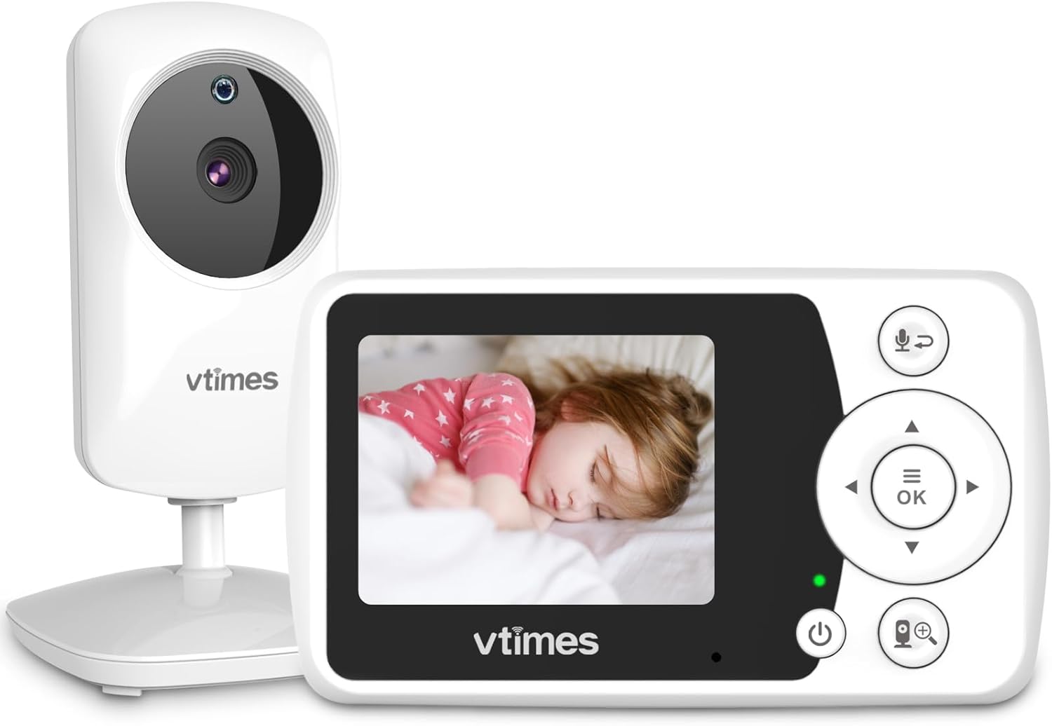 Read more about the article Baby Monitor with Camera and Audio, Video Baby Monitor No WiFi Night Vision, 2.4″ LCD Screen Portable Baby Camera VOX Mode Pan-Tilt-Zoom Alarm and 1000ft Range, Ideal for Baby/Elderly/Pet