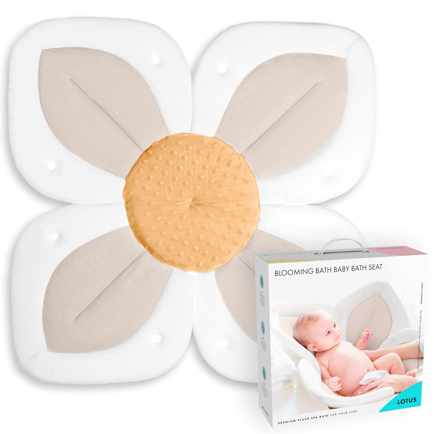 You are currently viewing Blooming Bath Baby Bath Seat – Baby Tubs for Newborn Infants to Toddler 0 to 6 Months and Up – Baby Essentials Must Haves – The Original Washer-Safe Flower Seat (Lotus, Buttercream/Honey)